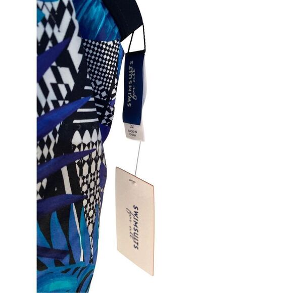 Swimsuits for all NWT women’s plus size, banded, swim dress, size 22 - Picture 2 of 6